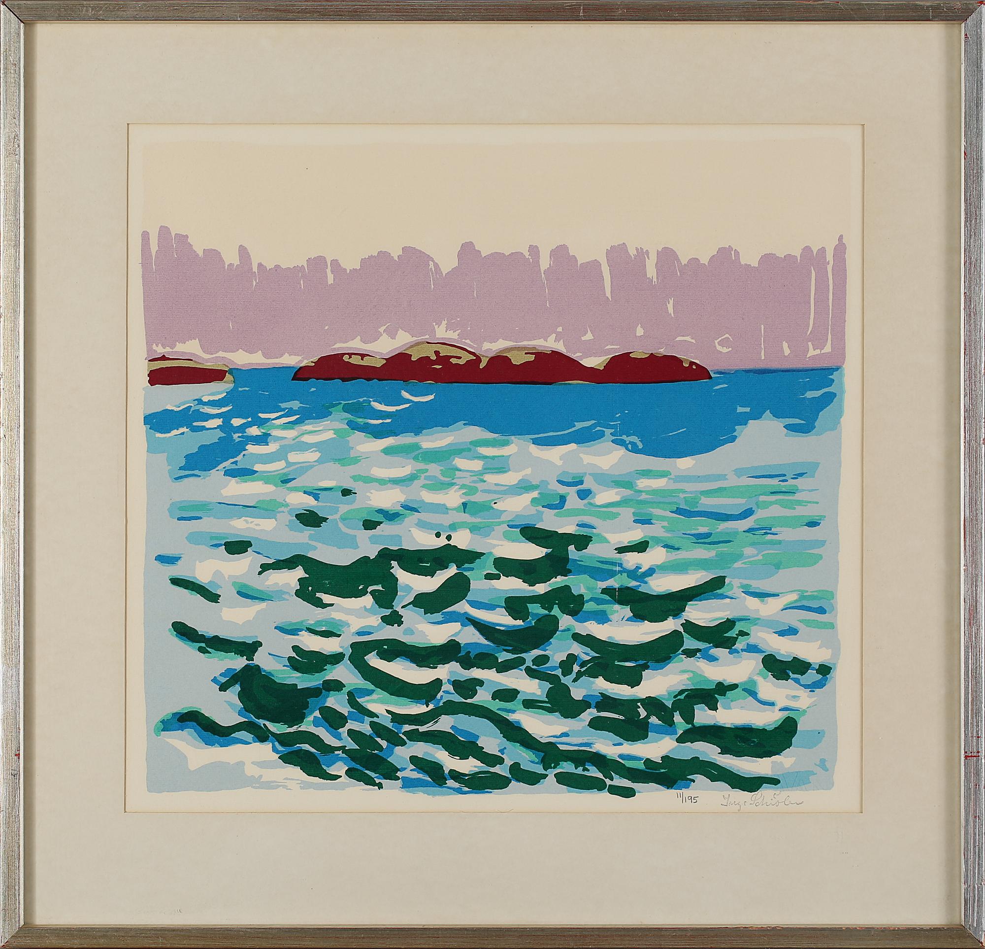 INGE SCHIÖLER, färglitografi, stämpelsignerad och numrerad 11/195.