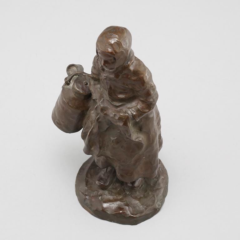 a bronze sculpture, signed and dated 1906.