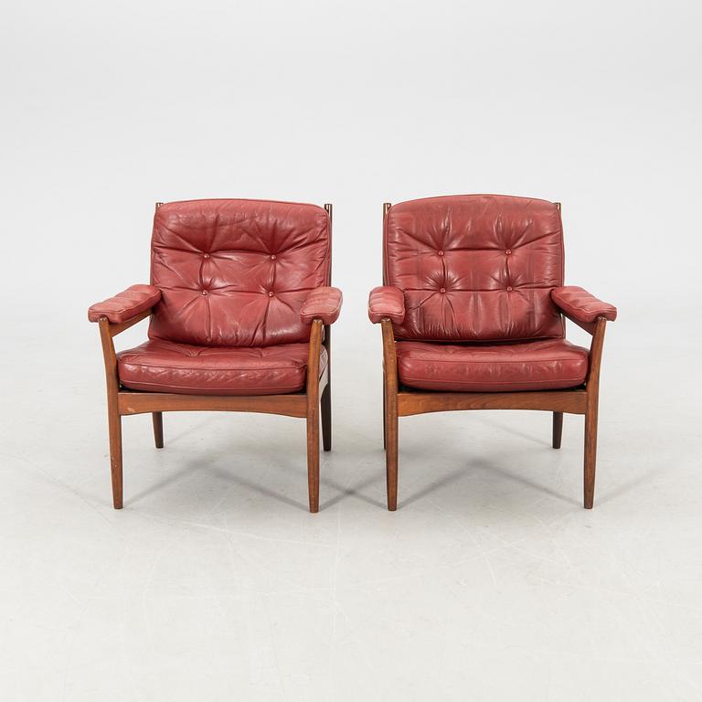 Armchairs, a pair by Göte Möbler Nässjö, 1970s.