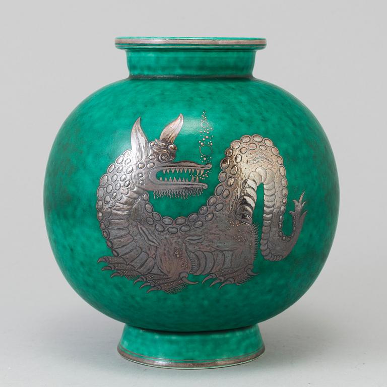 WILHELM KÅGE, vas, stengods,"Argenta", Gustavsberg 1943.