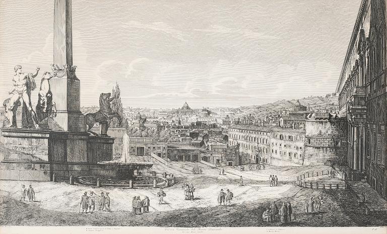LUIGI ROSSINI,  etching, possibly later print.