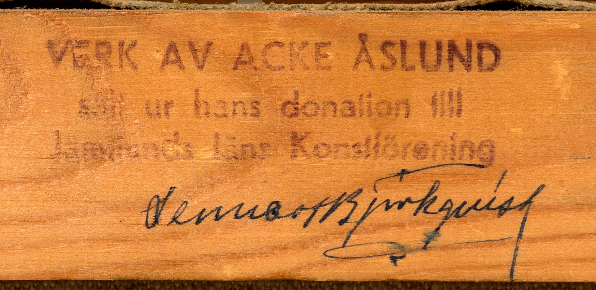 ACKE ÅSLUND, oil on canvas.