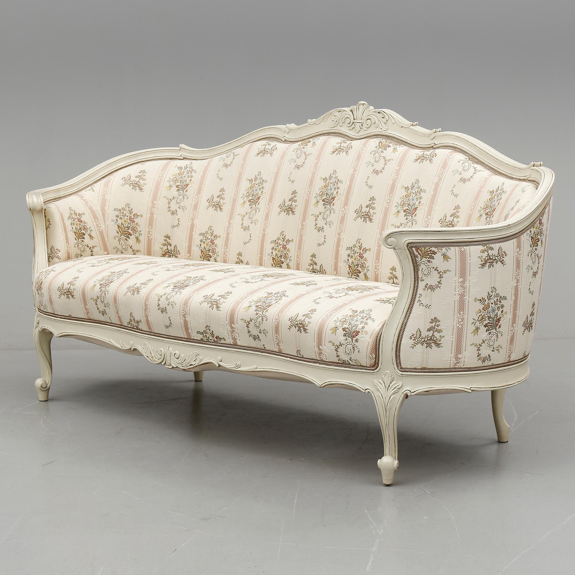 SOFFA, rokokostil, 1900-talets mitt.