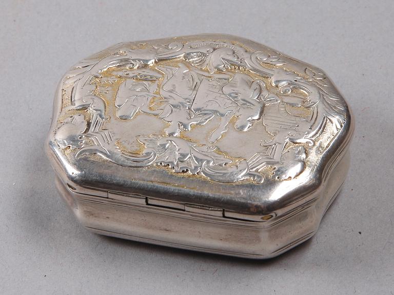 DOSA, silver, rokoko, Magnus Frölin, Vadstena, verksam 1752-60.
