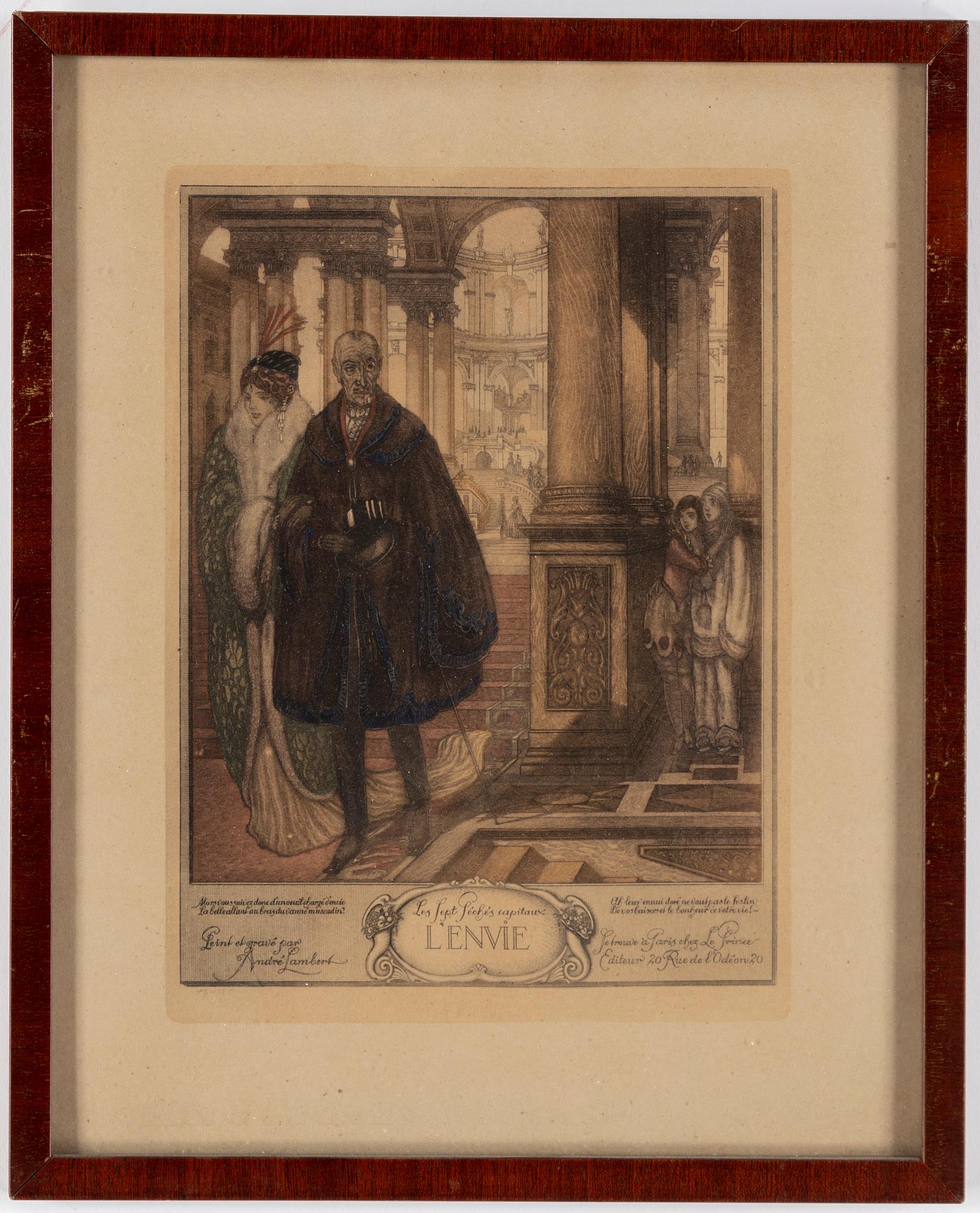 ANDRÉ LAMBERT, färgetsningar, 8 st.