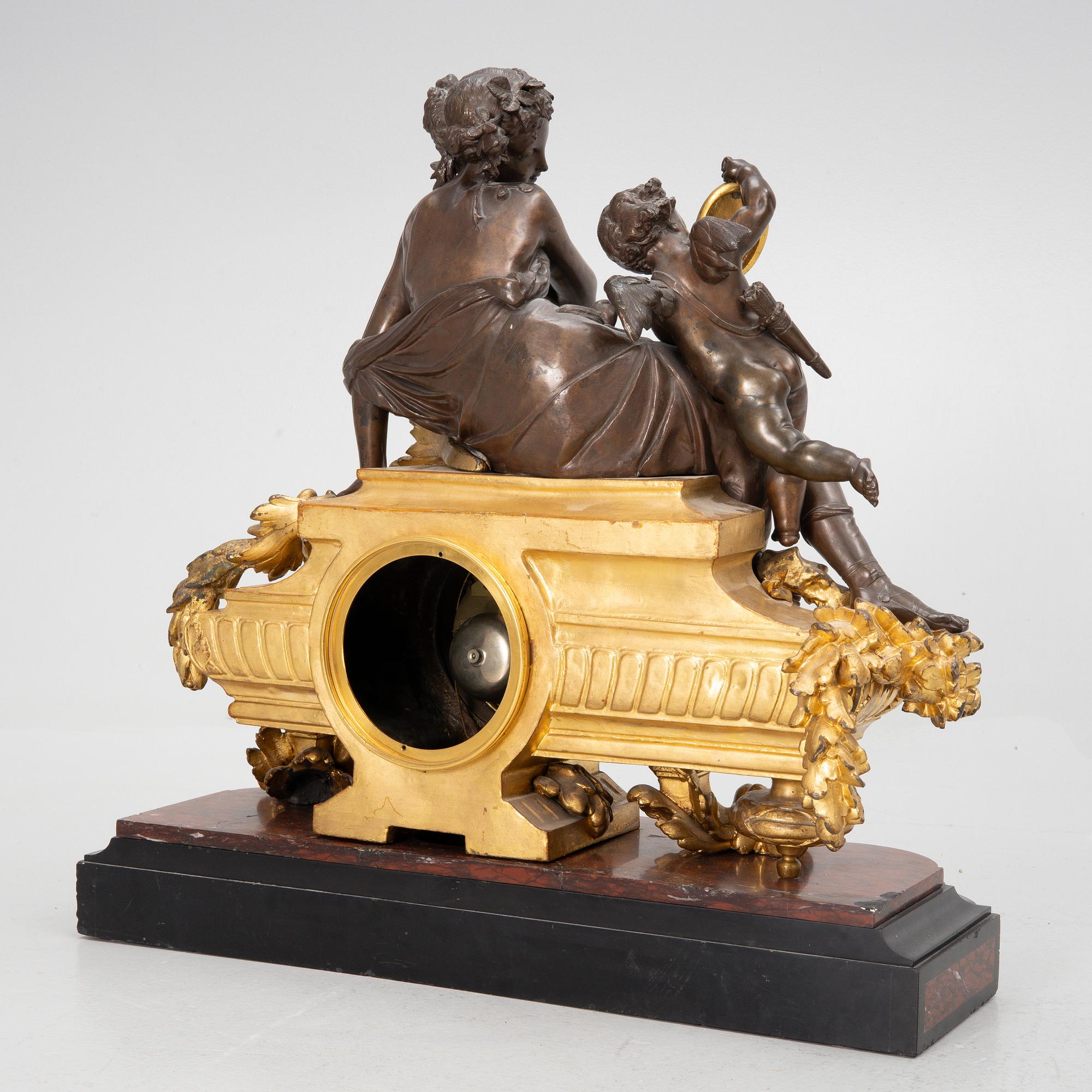 A large mantle clock, France, second half of the 19th century.