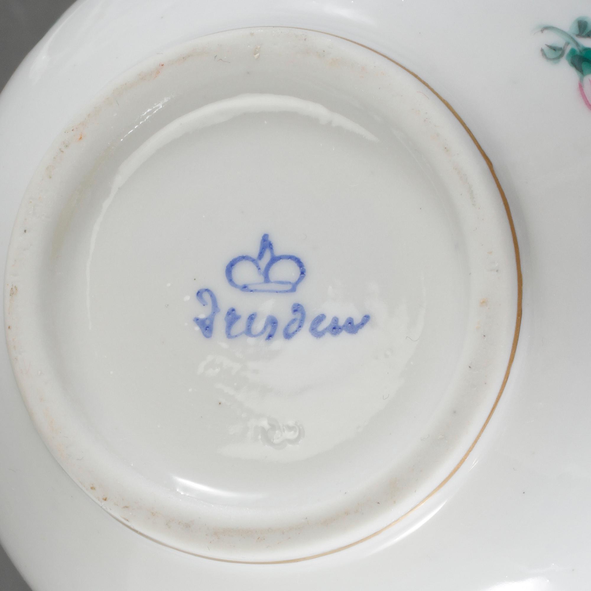 SERVISDELAR, 4 delar, porslin, märkta Dresden, 1900-talets första del.