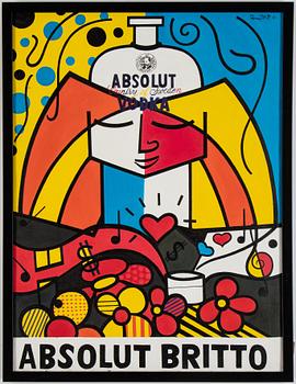 Romero Britto, akryl på duk, signerad.