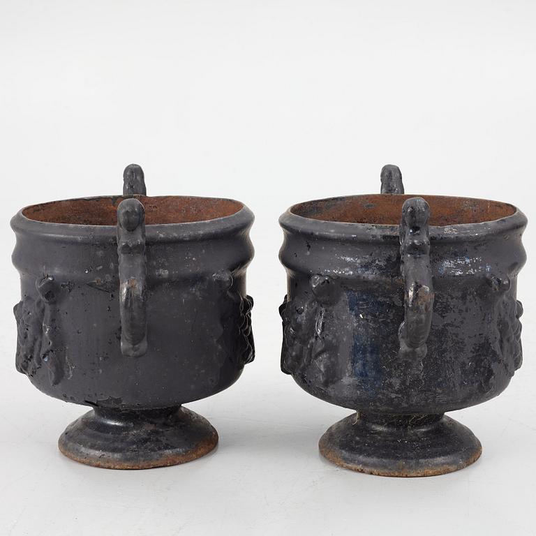A pair of garden urns, Stavsjö Bruk, 20th century.