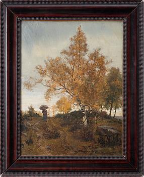 Reinhold Norstedt, Woman in an Autumn Landscape.