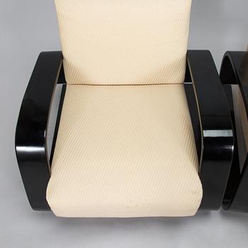 Alvar Aalto, fåtöljer ett par, "Tank chair" modell 400, Artek, 1970-tal.