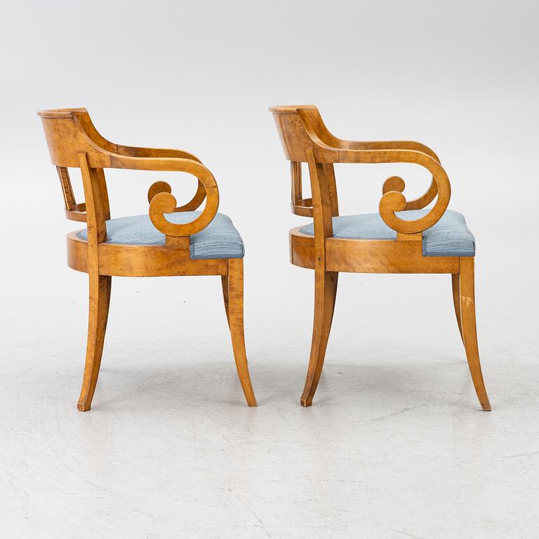 Pair of armchairs, Late Empire, mid-19th century.