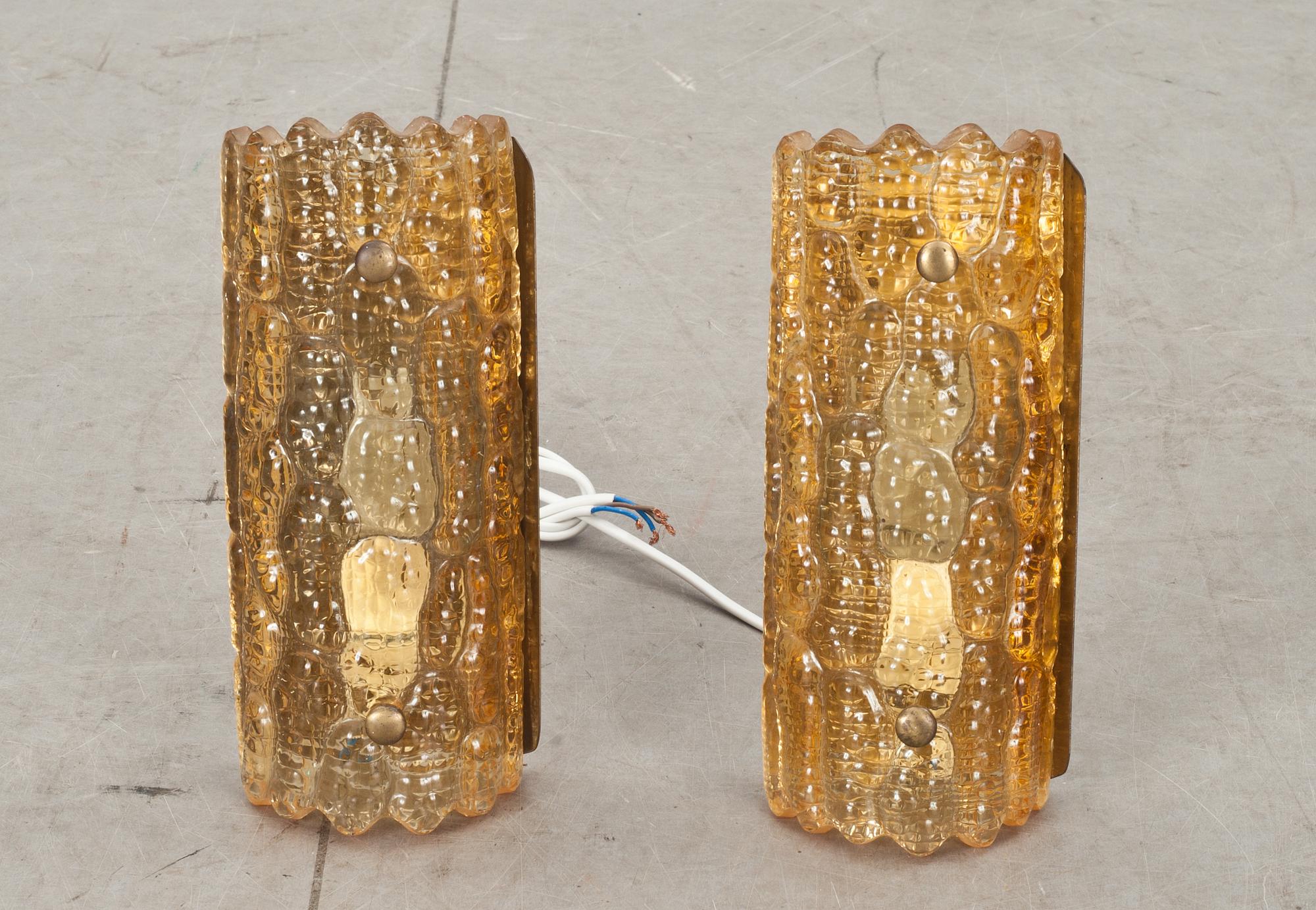 TAKPLAFOND SAMT VÄGGBELYSNING, 3 delar,glas.