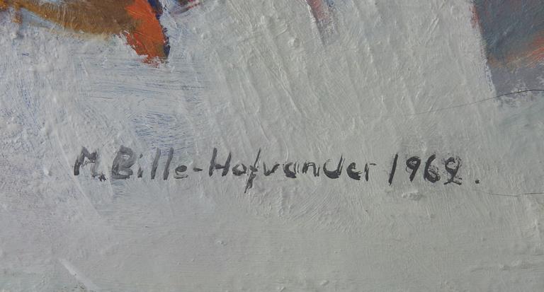 BILLE-HOFVANDER, MARGARETA, olja på duk, sign o dat 1962.