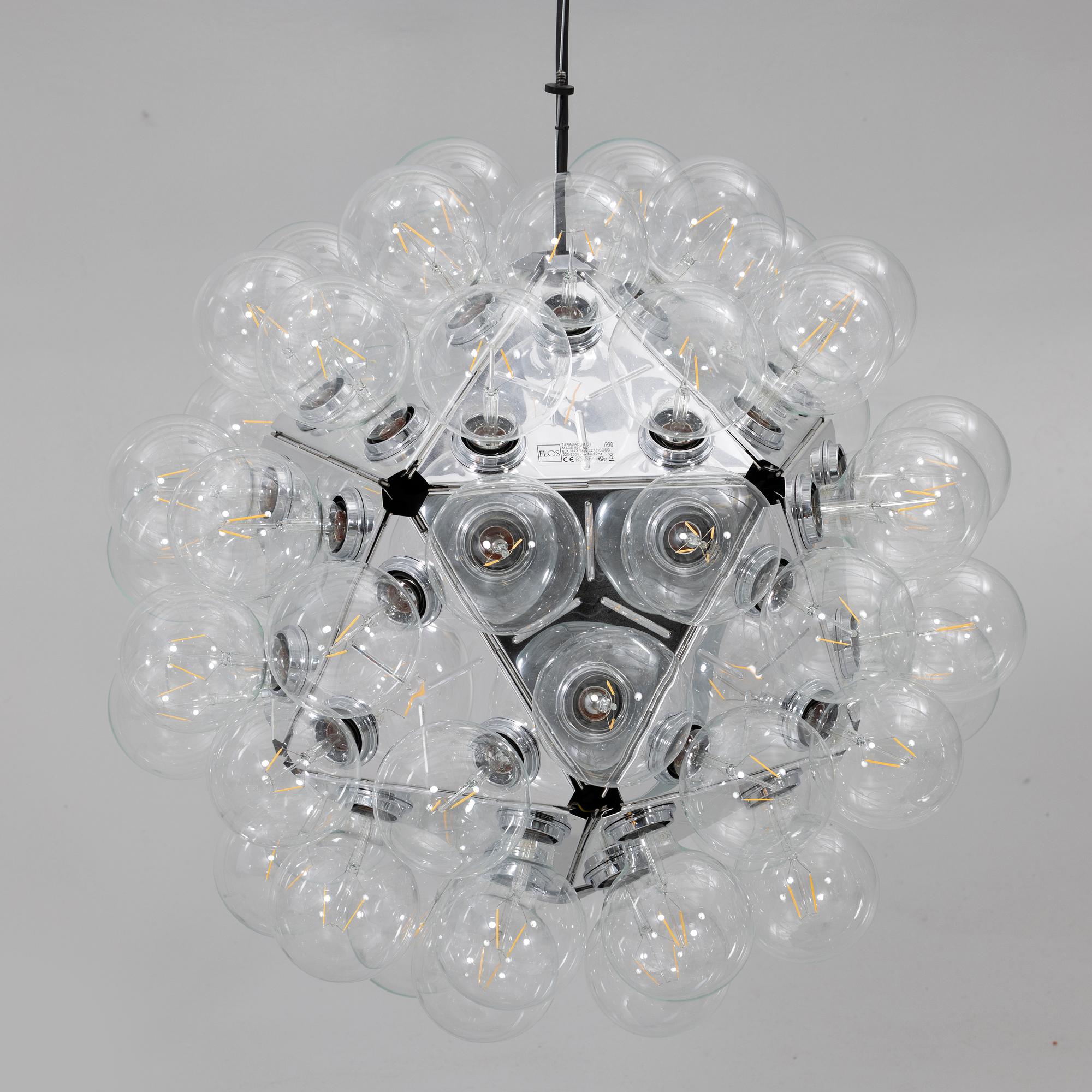 Achille Castiglioni, Taklampa, "Taraxacum 88 S1", Flos, Italien.