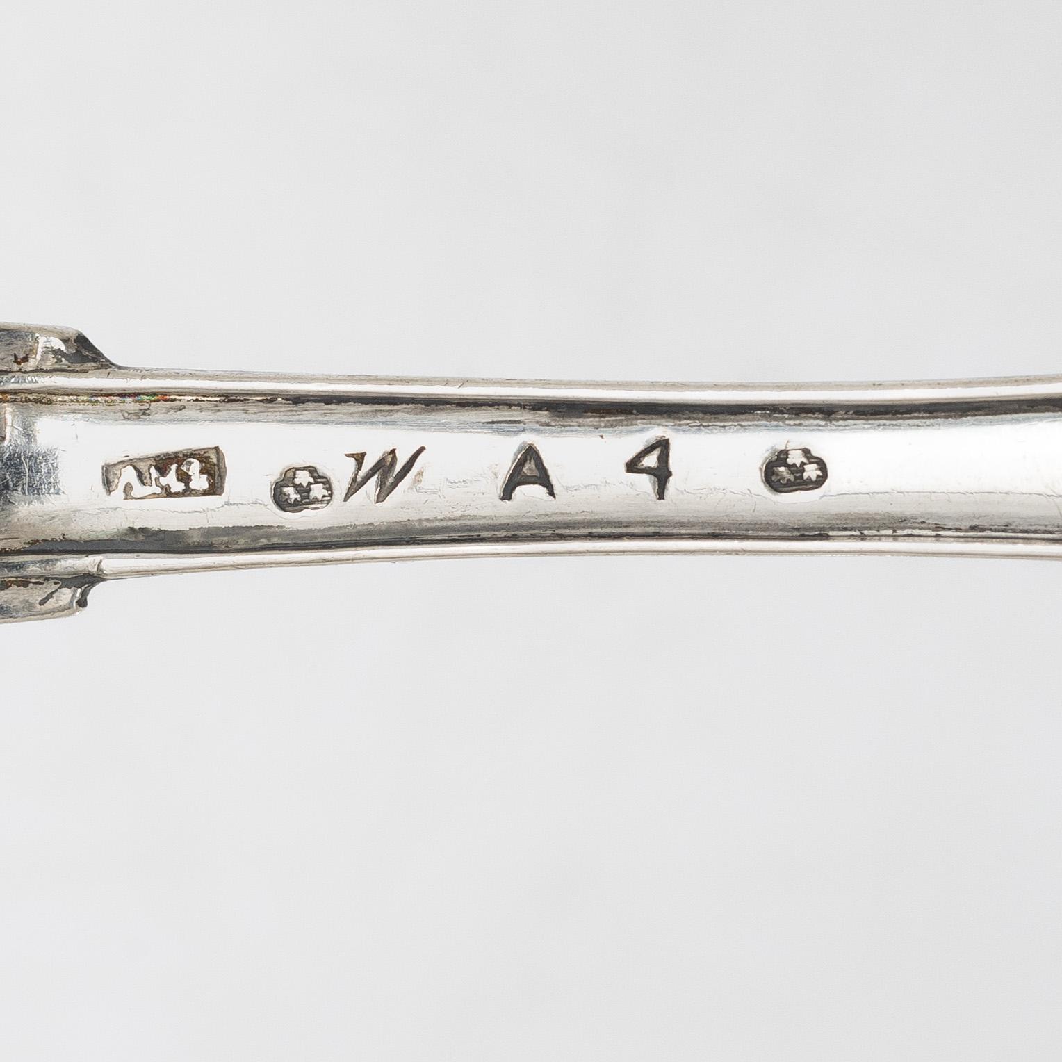 Matskedar, 7 st, silver, Sverige, 1700-1800-tal.