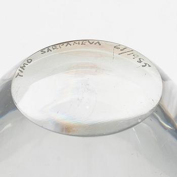 Timo Sarpaneva, a 'Claritas' glass sculpture signed Timo Sarpaneva 61/1985.