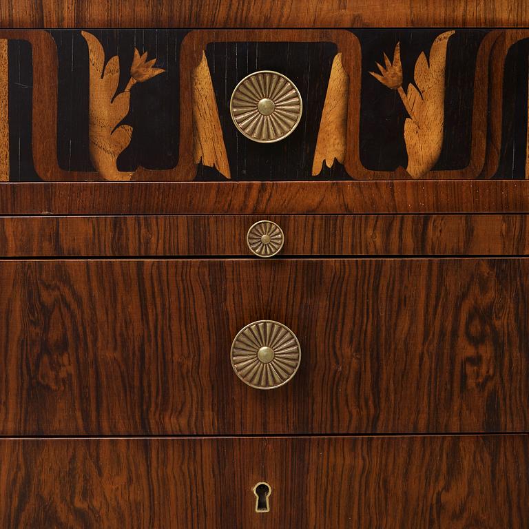 A Carl Malmsten palisander desk, Åtvidaberg, Sweden circa 1934.