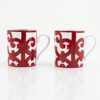 Hermès, mugs, a pair, "Balcon du Guadalquivir".