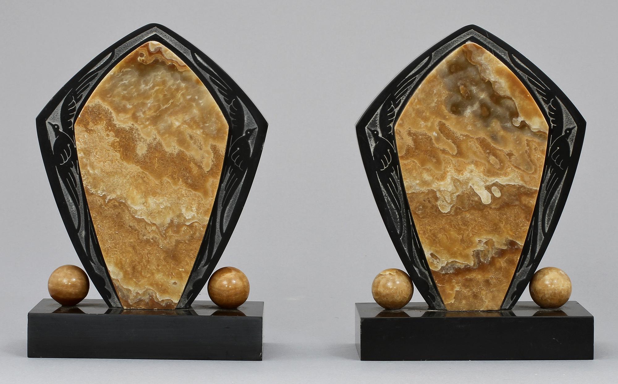 BORDSGARNITYR, 3 delar, art déco, 1900-talets första hälft.