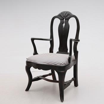 KARMSTOL, rokokostil, 1800-/1900-tal.