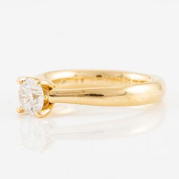 Ring 18K guld med briljantslipad diamant ca 0.97 ct.