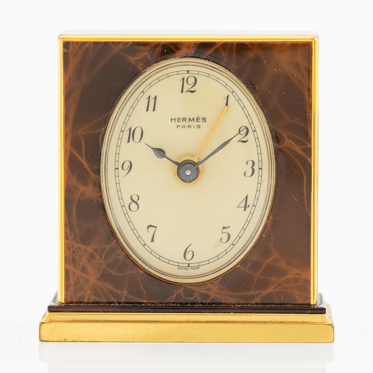 Hermès, table clock, 46 x 54 x 15 mm.