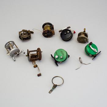 A set of 8 fishing reels, 20th century.