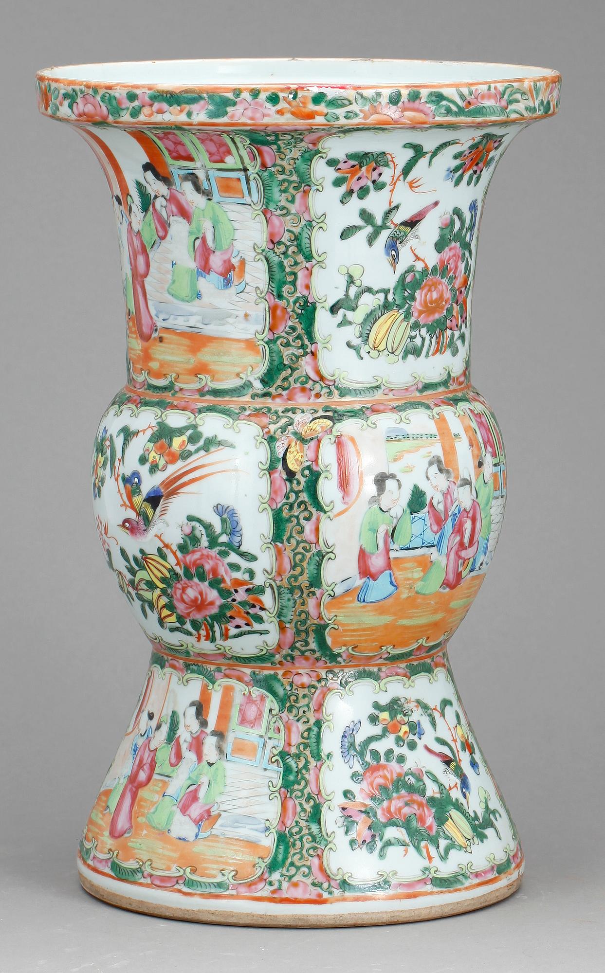 VAS, porslin, Kanton, Kina, 1800-tal.