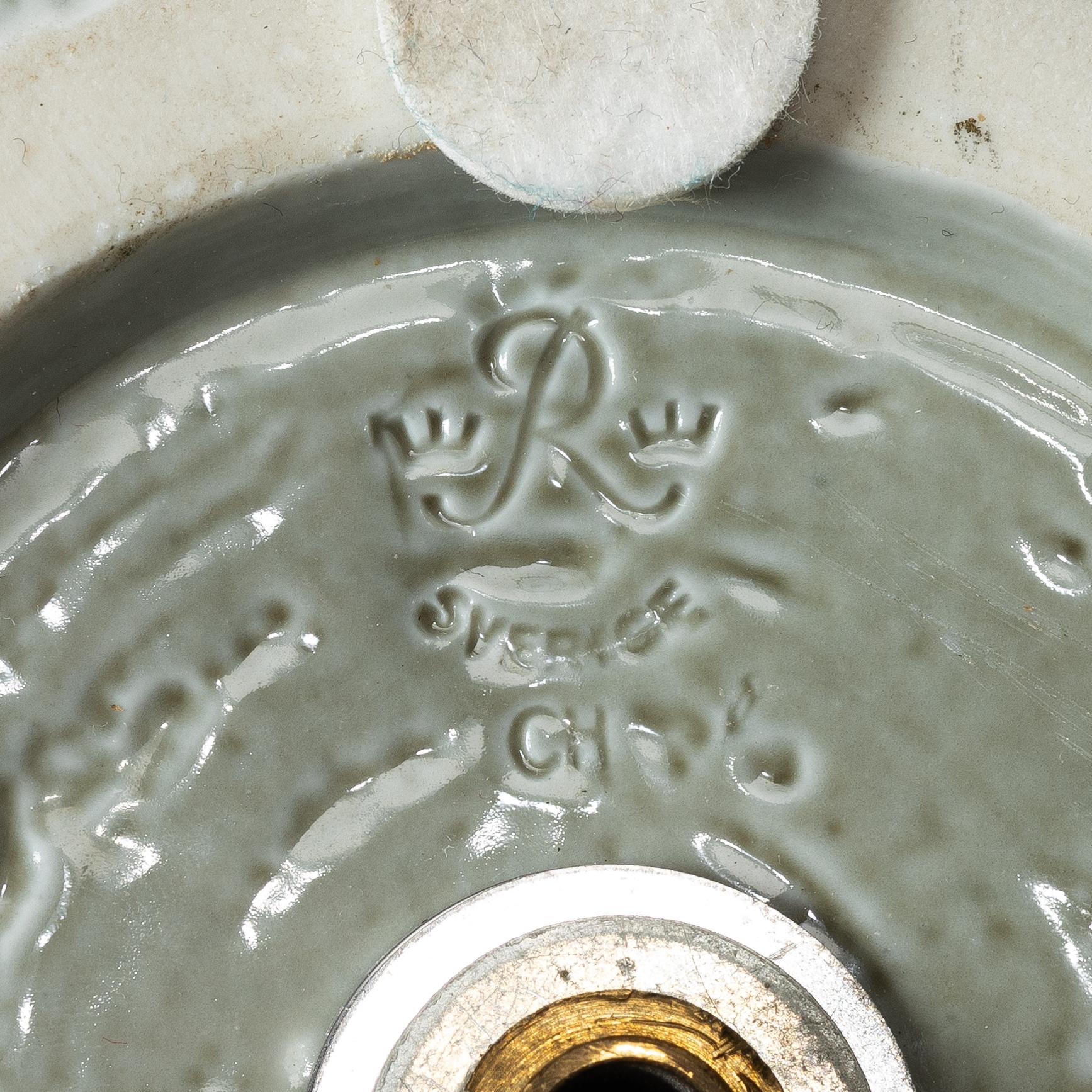 Carl-Harry Stålhane, bowl and Charlotte Hamilton, table lamp, stoneware, Rörstrand.