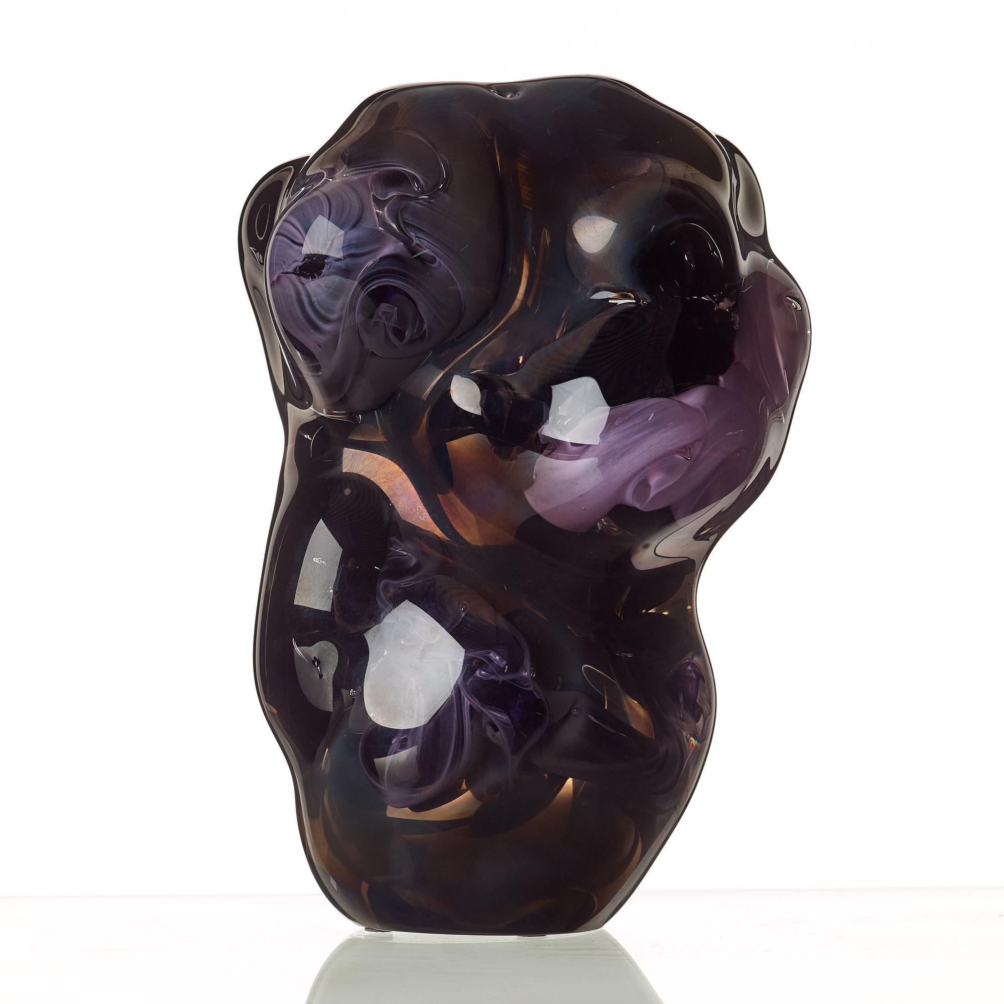 Per B. Sundberg, a unique Per B Sundberg glass vase, Orrefors, Sweden 1998.