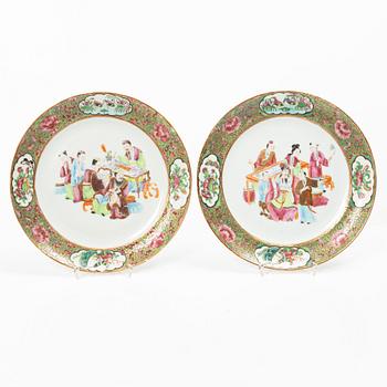 Parti porslin, 10 delar, Kanton, Kina, 1800-tal.