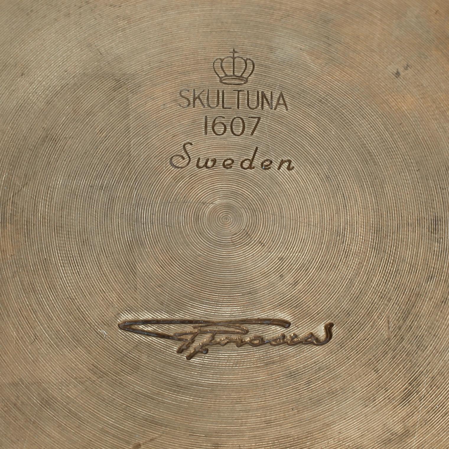 SUPKOPPAR, 7 st, samt ljusstakar, 3 st, Pierre Forssell, Skultuna.
