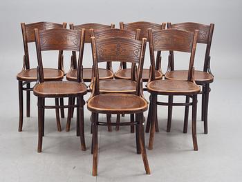 STOLAR, 6+2, bl a Thonet, 1900-talets första hälft.