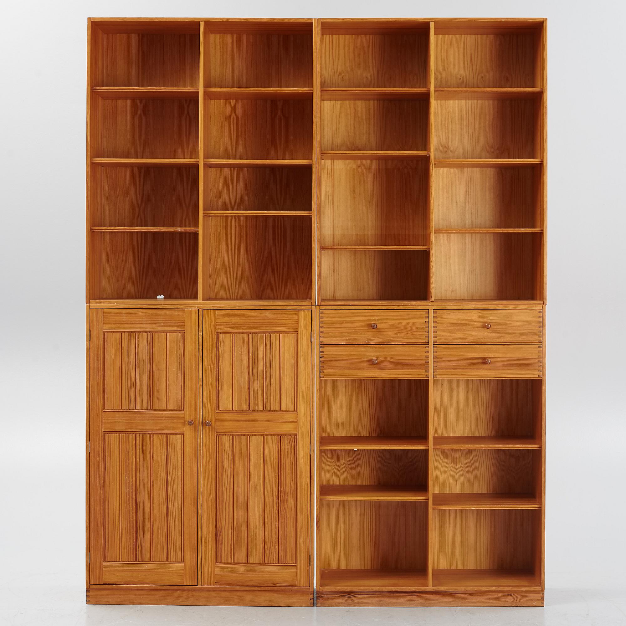 Andreas Hansen, a set of four bookcase modules from Hadsten Træindustri, Denmark.