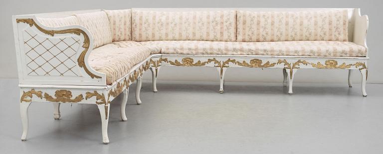 A Finnish 19th century corner sofa.