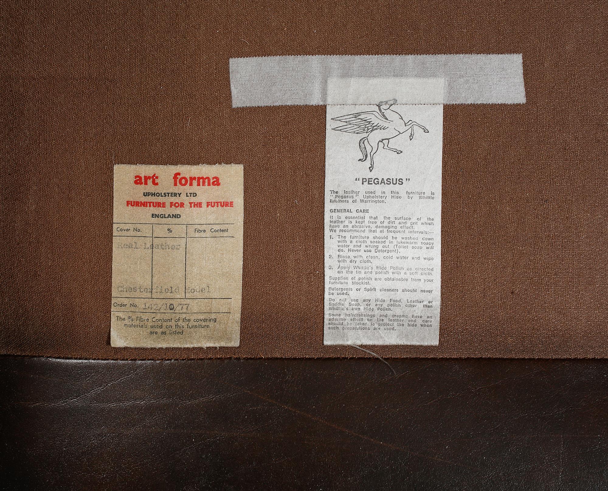 SOFFA, Chesterfieldmodell, England, 1900-talets fjärde kvartal.