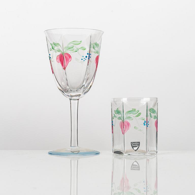 Eva Englund, glasservis, 23 delar, "Maja", Orrefors.