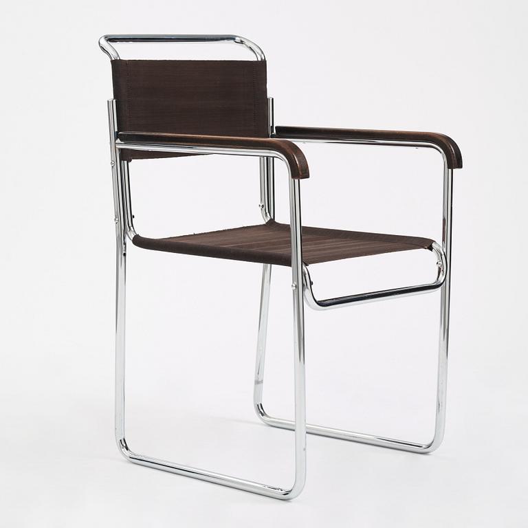 Marcel Breuer, most likely an intermediate version of  model "B-11", Thonet ca 1929-30.