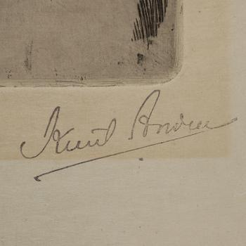 KNUT ANDER, etsning. Signerad och numrerad 18/50. Utförd 1905.