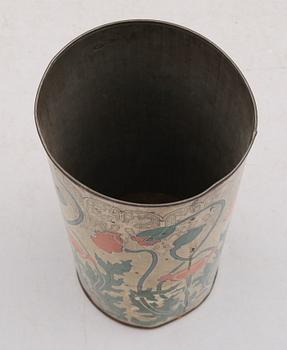 PARAPLYSTÄLL, litograferad plåt, jugend, 1900-talets första hälft.