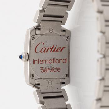 Cartier, Tank Francaise, wristwatch, 20,5 x 17,5 (24,5) mm.