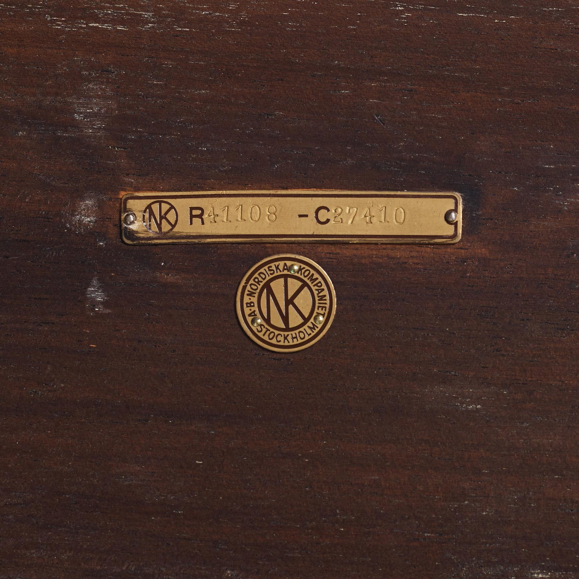 Axel Einar Hjorth, a set of three occasional palisander tables, "Caesar", ordered as a special commission, Nordiska Kompaniet, Sweden 1937.