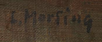 LEOPOLD MORSING, olja på pannå, sign.