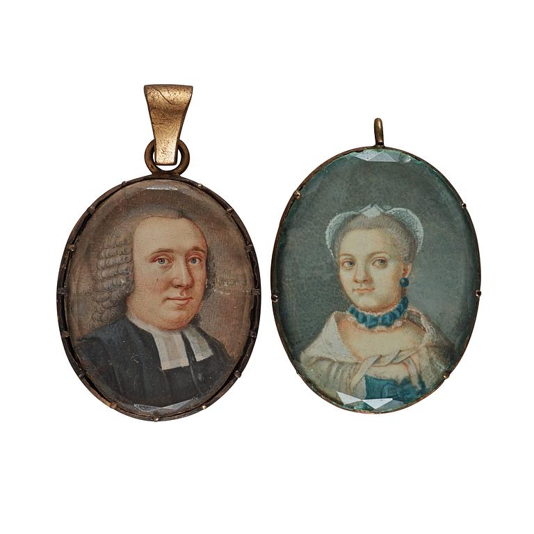 "Samuel Linnaeus" (1718-1797) and his wife "Anna Helena", born Osander (1731-1790).