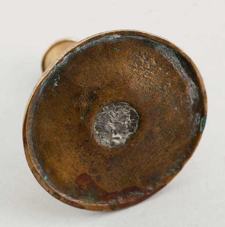 LJUSSTAKE, mässing, barock, 1700-tal.