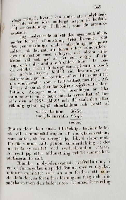 ORIGINALTRYCK från Kgl. Vetenskapsakademiens handlingar, två häften.