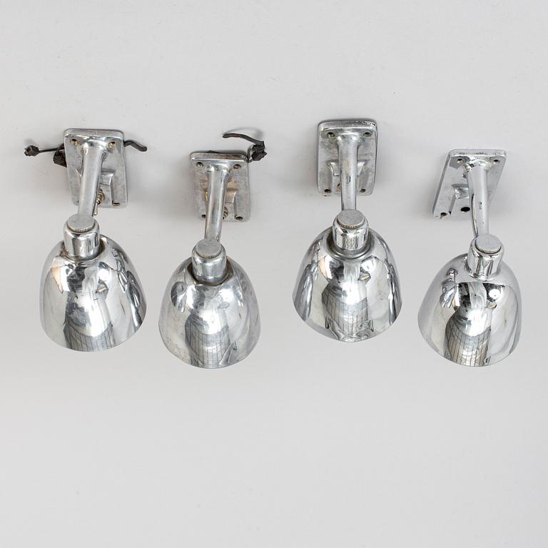A set of four wall-ligts, probably 1920-30s.