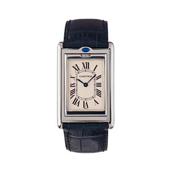 163. Cartier - Tank Basculante. Steel. Manually winding. 25 x 35  mm. 1999.