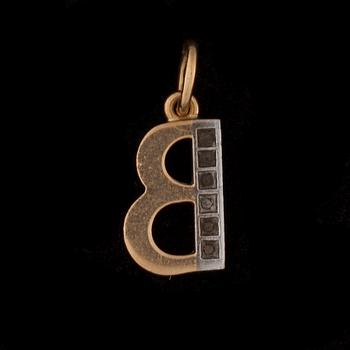 HÄNGE, 18K guld, briljantslipade diamanter. T. Tillander. Vikt ca 1,1 g.